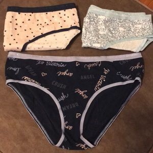 3 NWOT Victoria’s Secret Hiphugger Panties Large